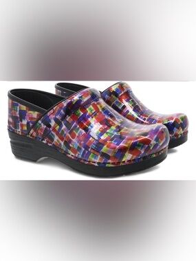 DANSKO Professional - Color Block Patent Clog Size 8.5-9 with box!